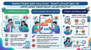 شخصان يجلسان متقابلين وينظران إلى شاشات الهواتف بقلق في محاولة لتفسير الرسائل النصية المكتوبة